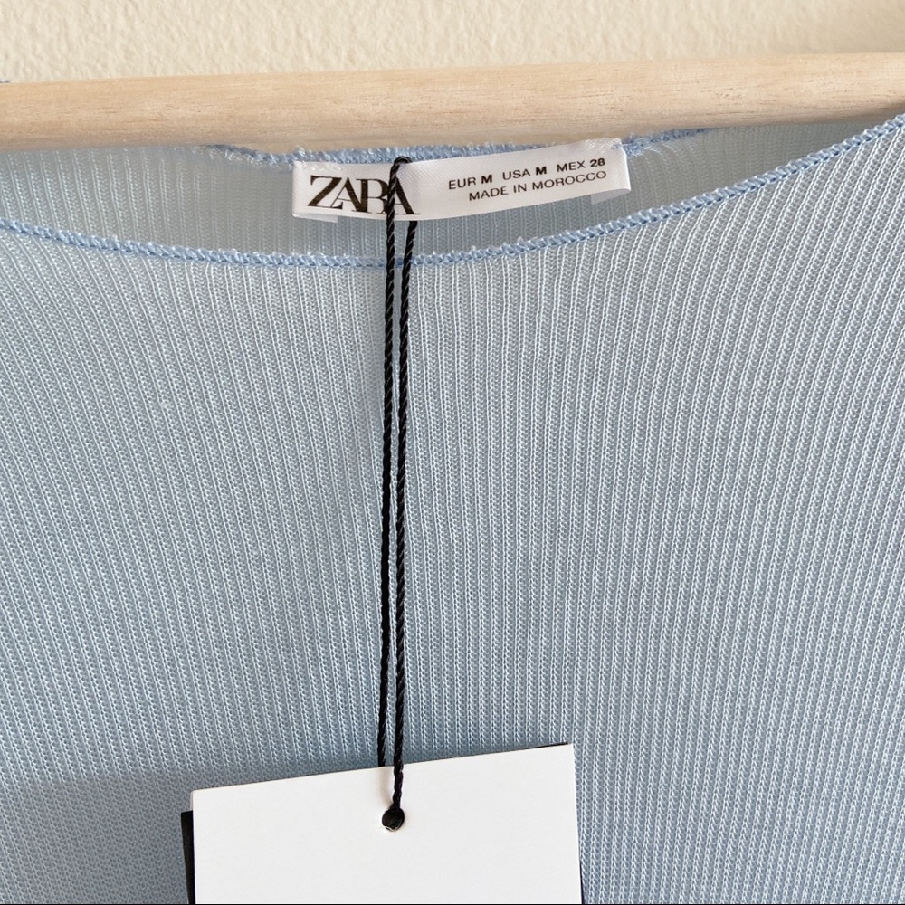 NEW ZARA Ribbed Top - Picture 8 of 10